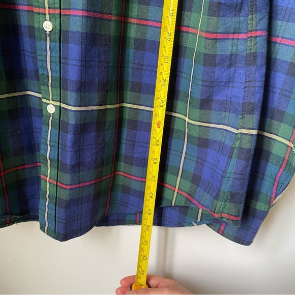 Ralph Lauren Men's Blue Plaid Shirt Size Large Slim Fit Excellent Condition - Picture 9 of 10
